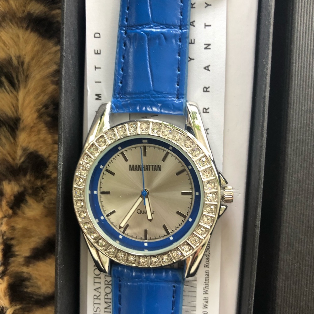 Blue Manhattan Croton Watch